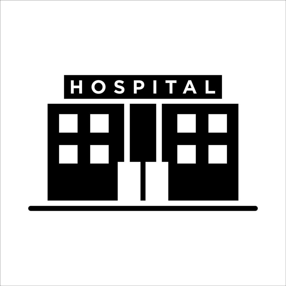 plantilla de diseño de vector de icono de edificio de hospital