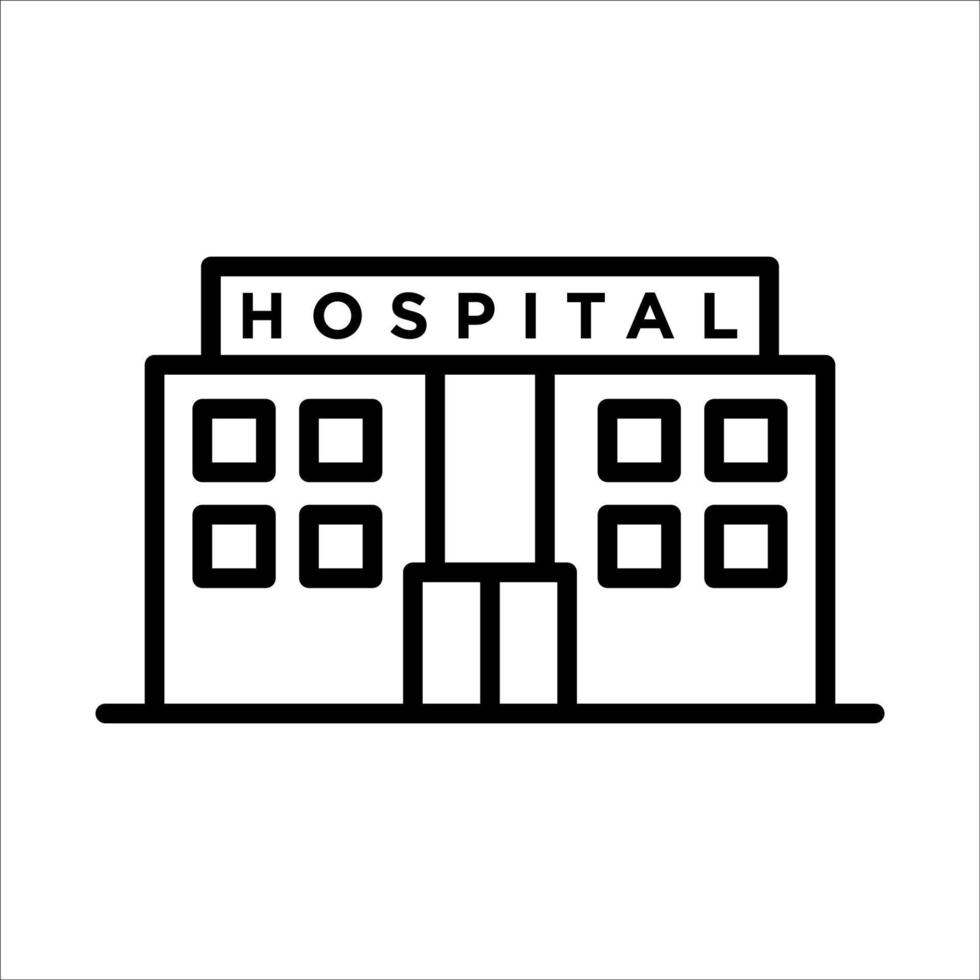 plantilla de diseño de vector de icono de edificio de hospital