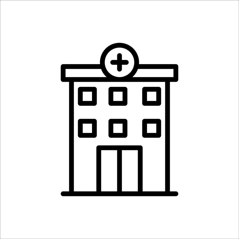 plantilla de diseño de vector de icono de edificio de hospital
