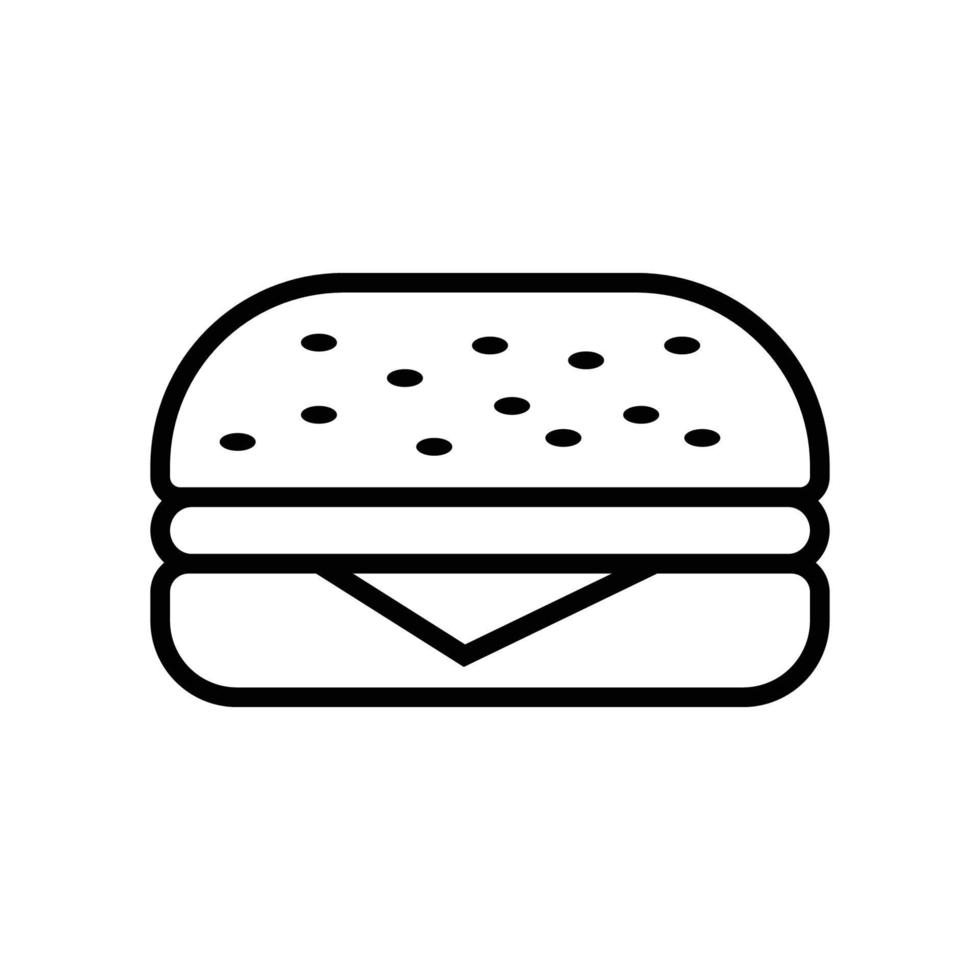 hamburguesa - plantilla de diseño de vector de icono de comida simple y limpia