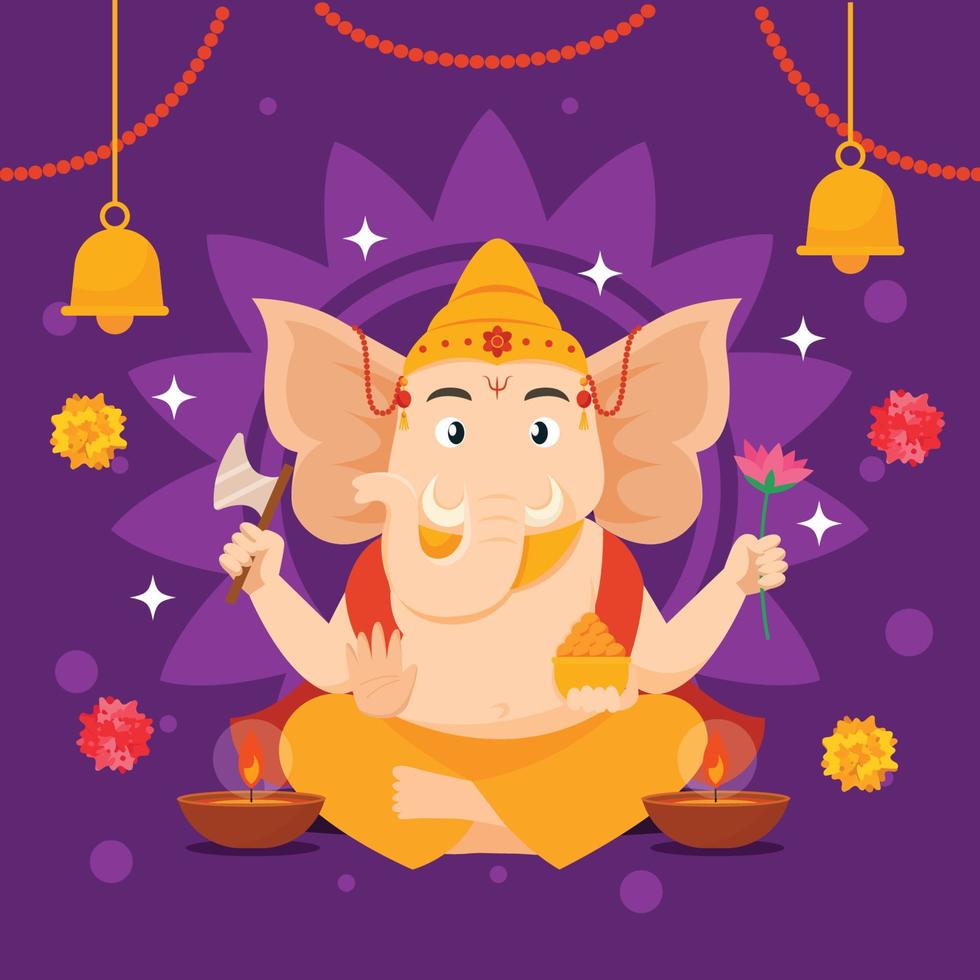 Ganesh Chaturthi Celebration vector