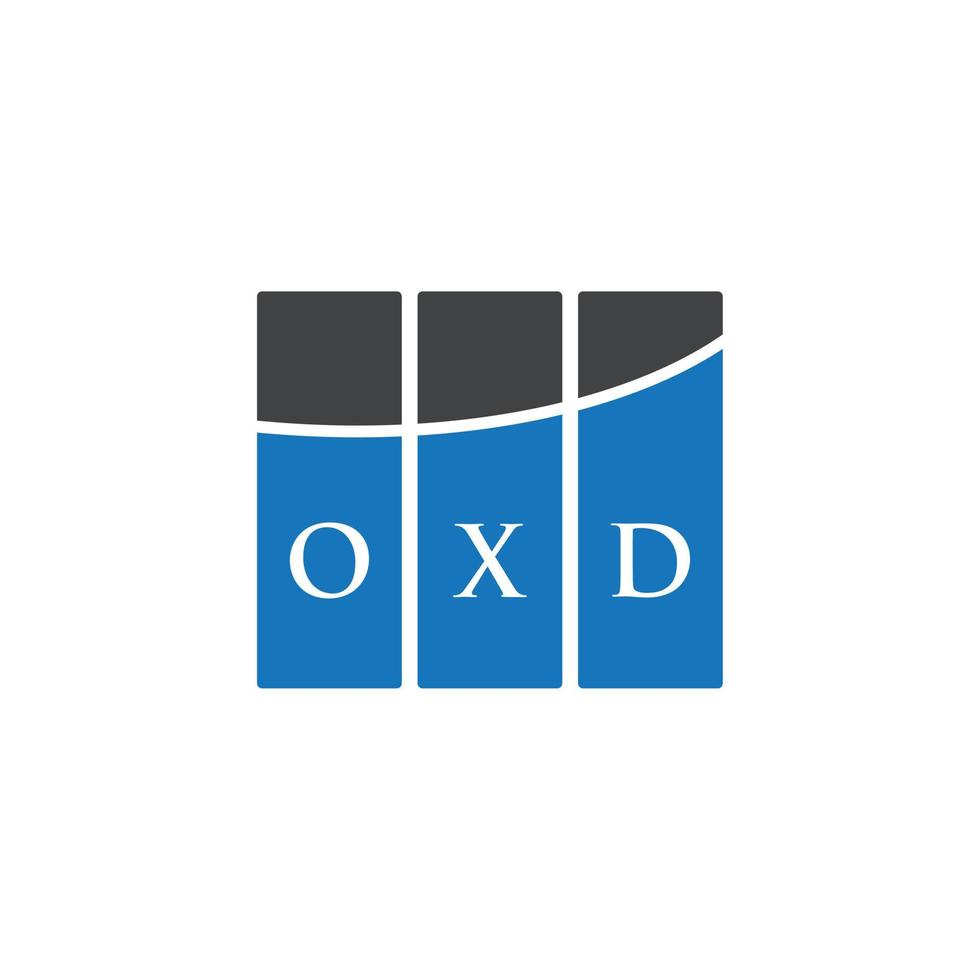 diseño de letras oxd. diseño de logotipo de letras oxd sobre fondo blanco. concepto de logotipo de letra de iniciales creativas oxd. diseño de letras oxd. diseño de logotipo de letras oxd sobre fondo blanco. o vector