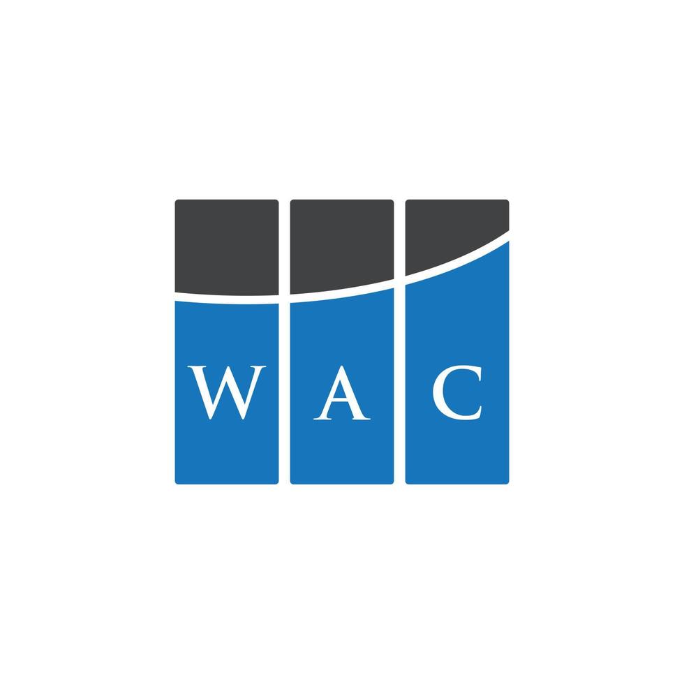 diseño de logotipo de letra wac sobre fondo blanco. concepto de logotipo de letra inicial creativa wac. diseño de letras wac. vector