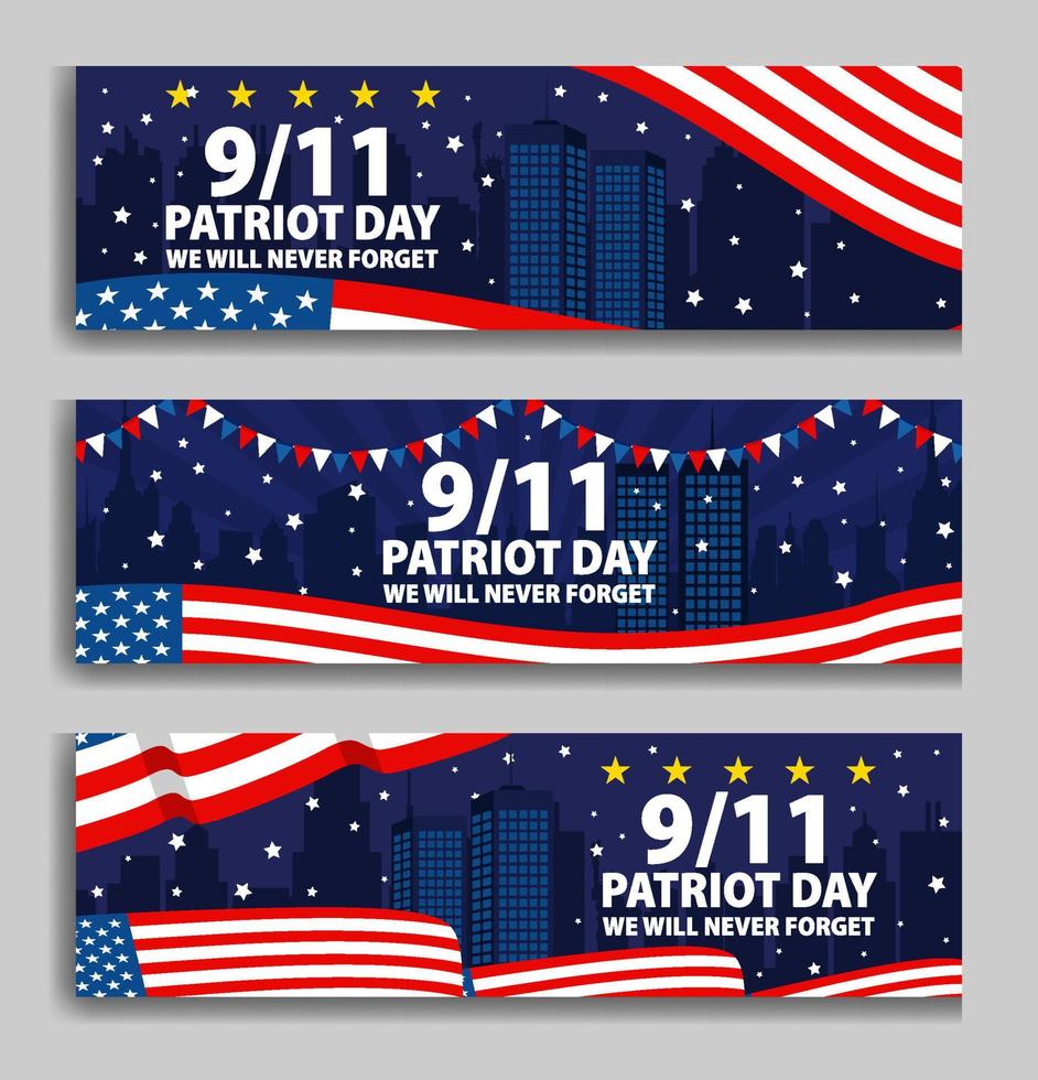 9 11 Banner vector
