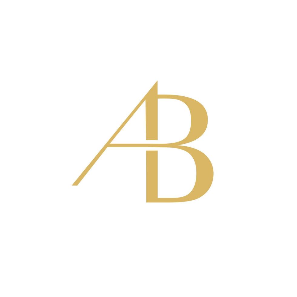 initials AB logo design vector