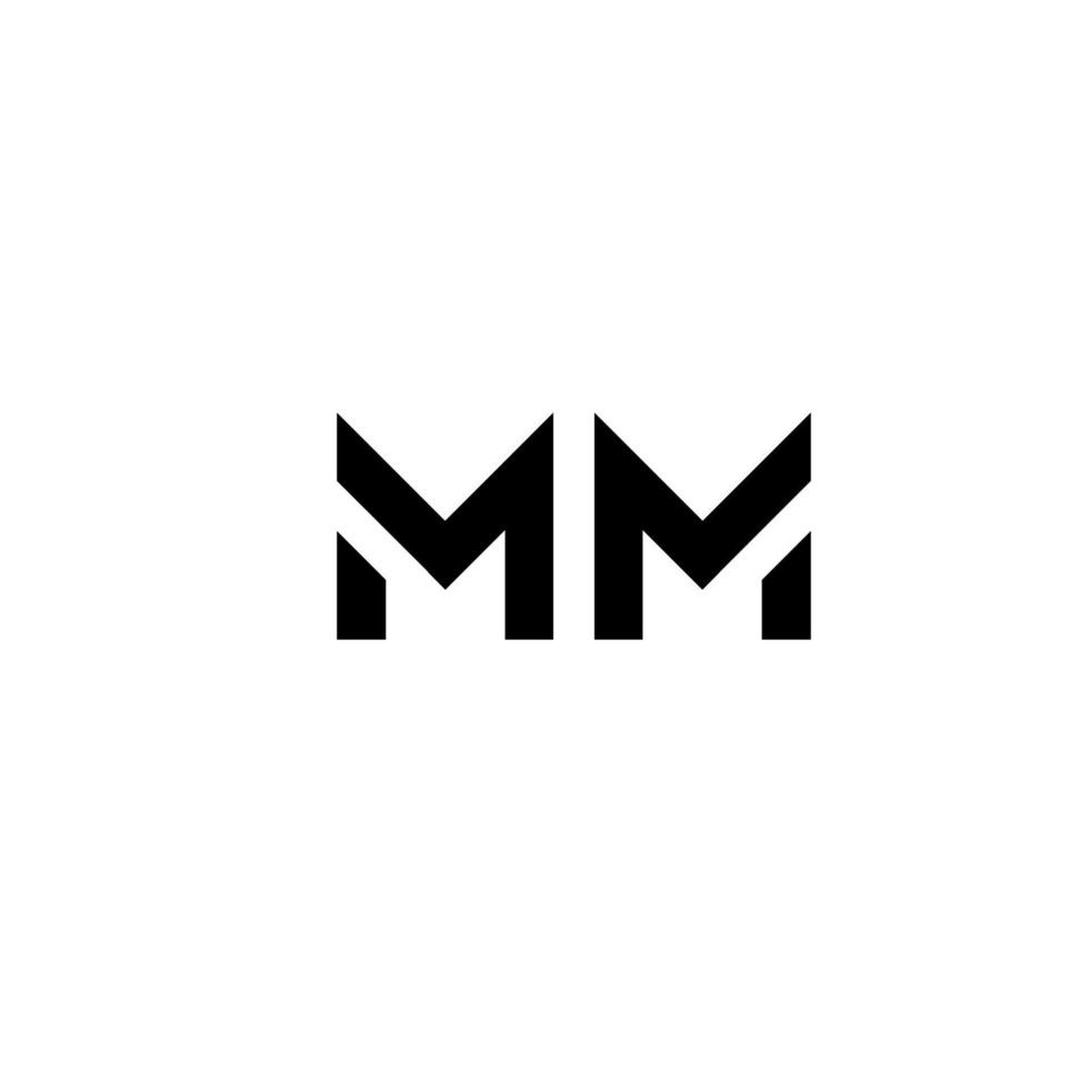 diseño de logotipo de iniciales mm vector