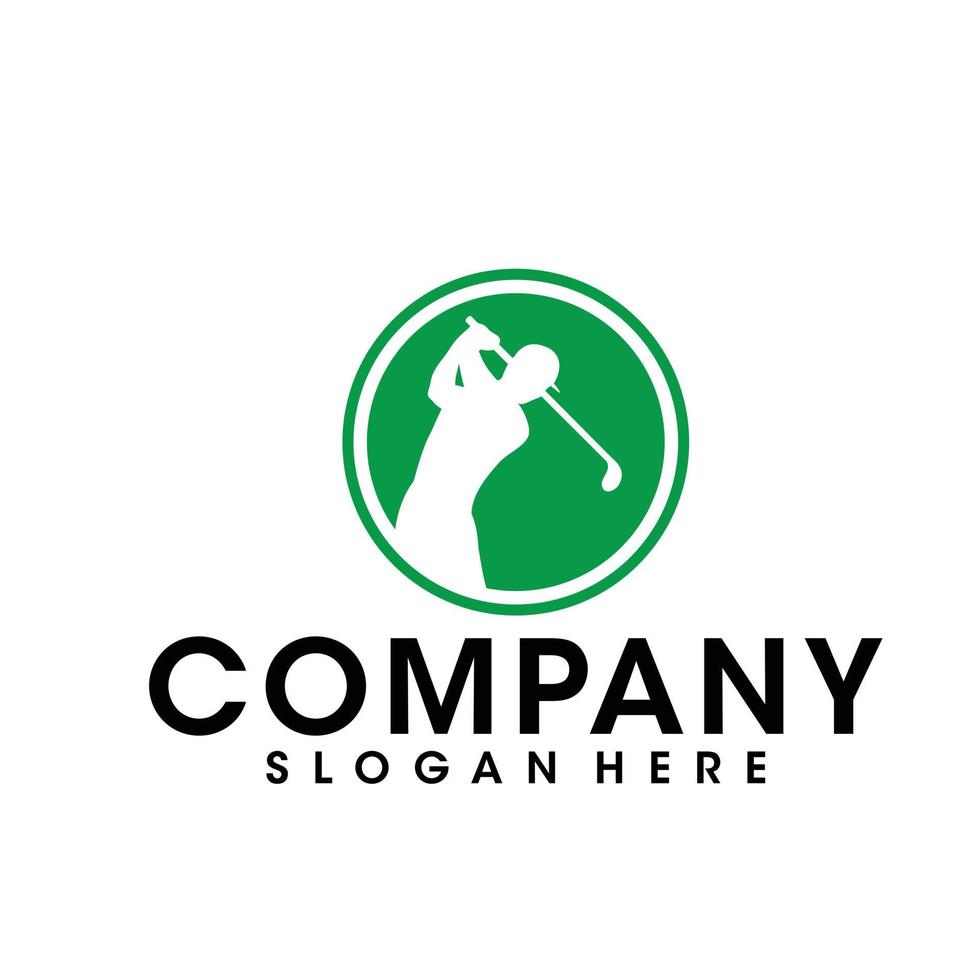 diseño de logotipo de golf vector