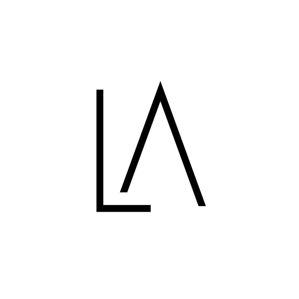 initials LA logo designs vector