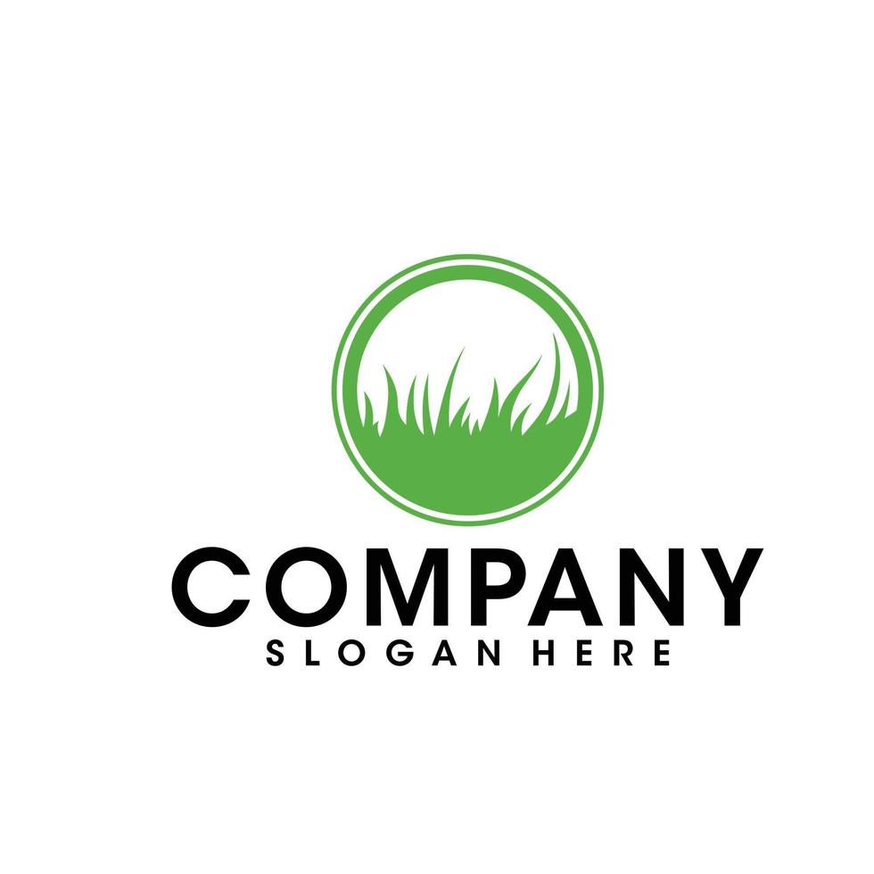 grass logo design vector