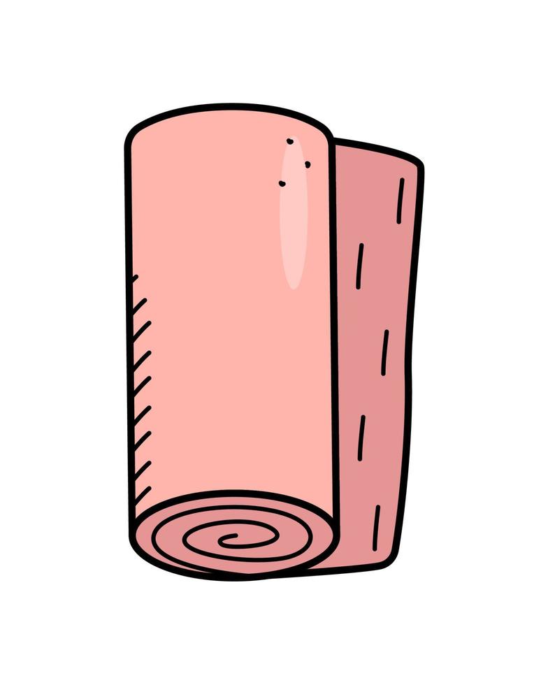 A roll of fabric for sewing or paper, vector illustration.