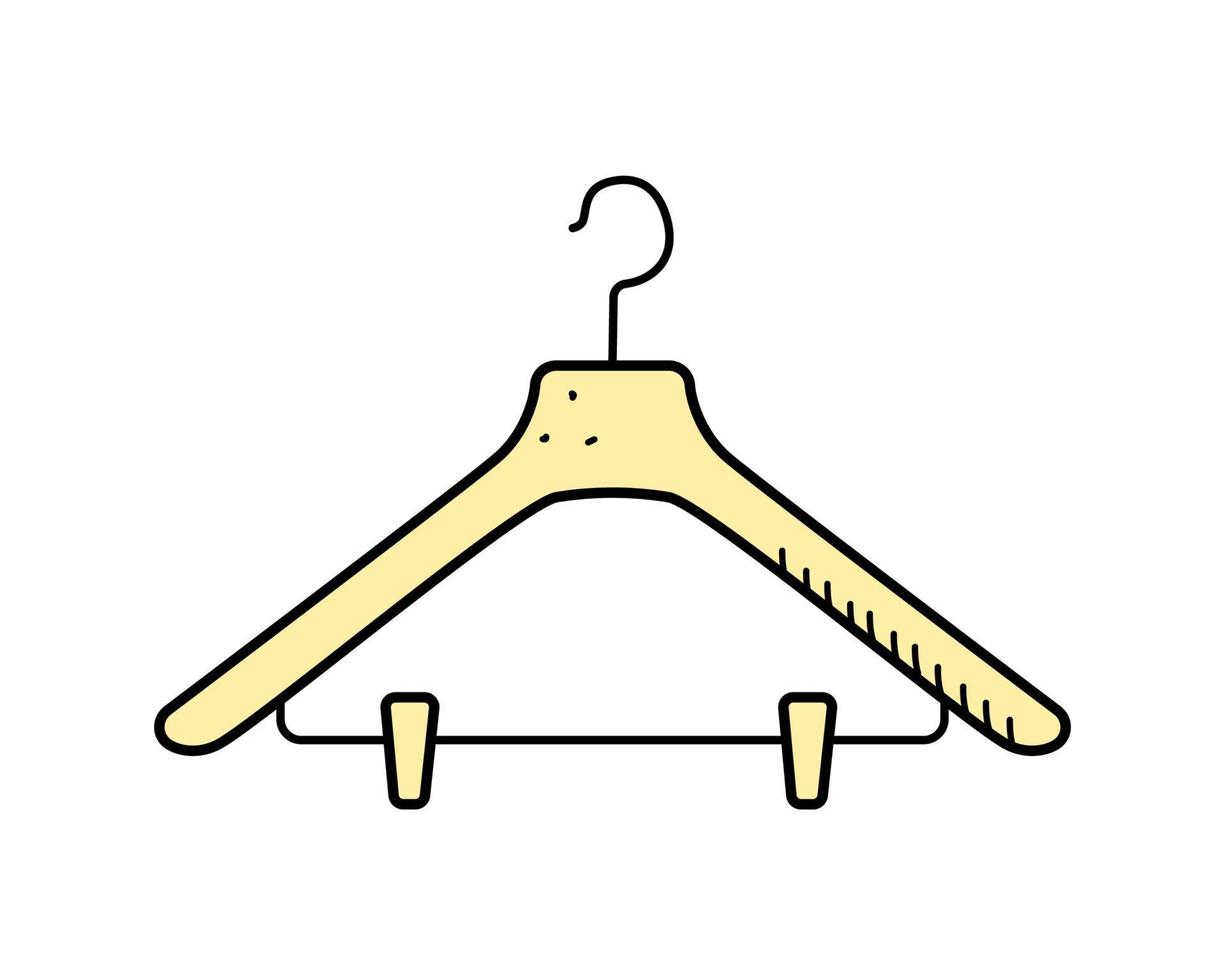 Icon clothes hanger, accessory wardrobe fitting room. Vector illustration of an isolate on a white background.