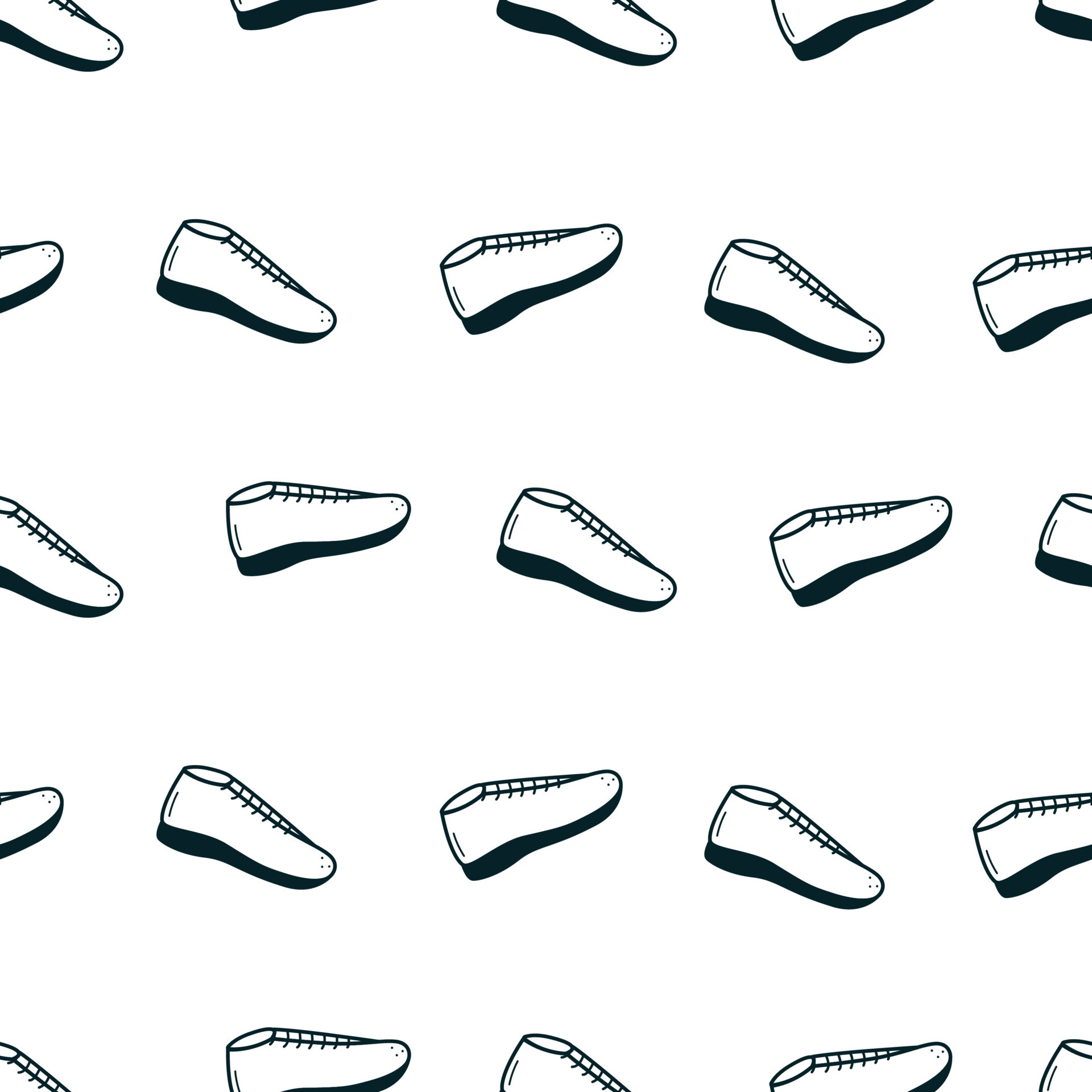 Seamless pattern of sports or street shoes. Vector illustration of ...