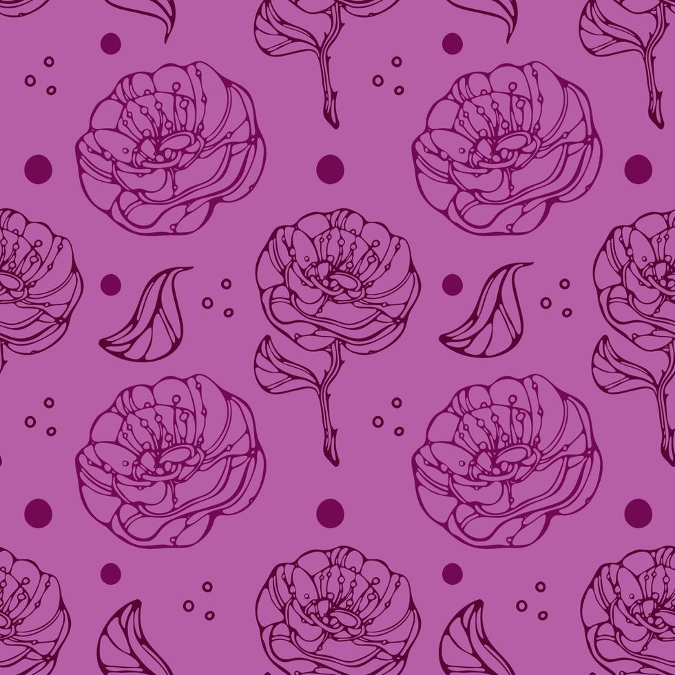 flor de patrones sin fisuras ilustración vectorial para papel tapiz de impresión, textil vector