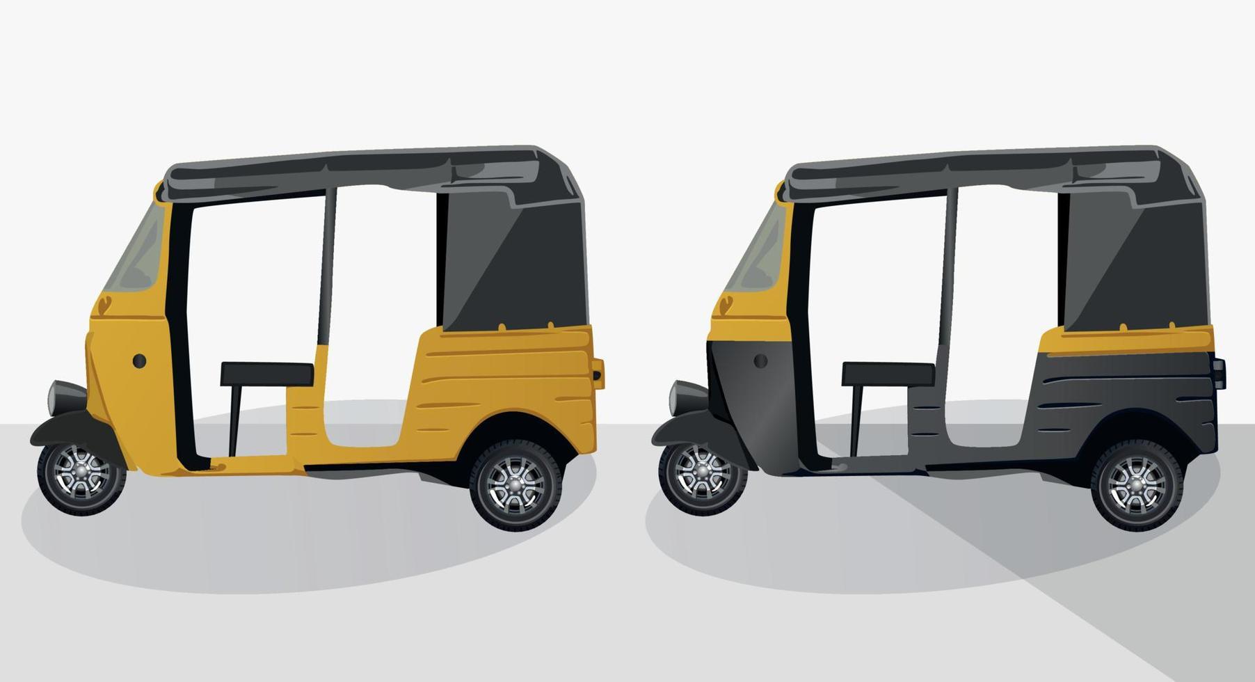 diseño de plantilla vectorial de tuk tuk, fondo blanco vector