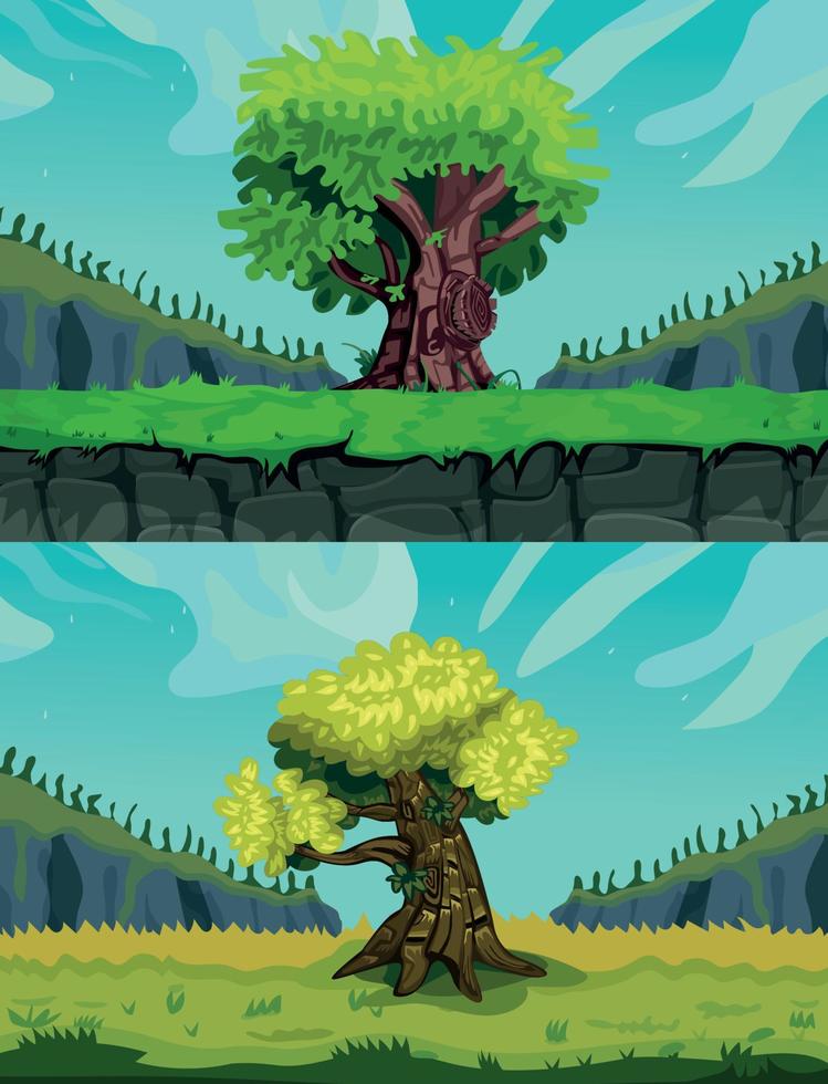 game background cartoon vector , game design nature asset