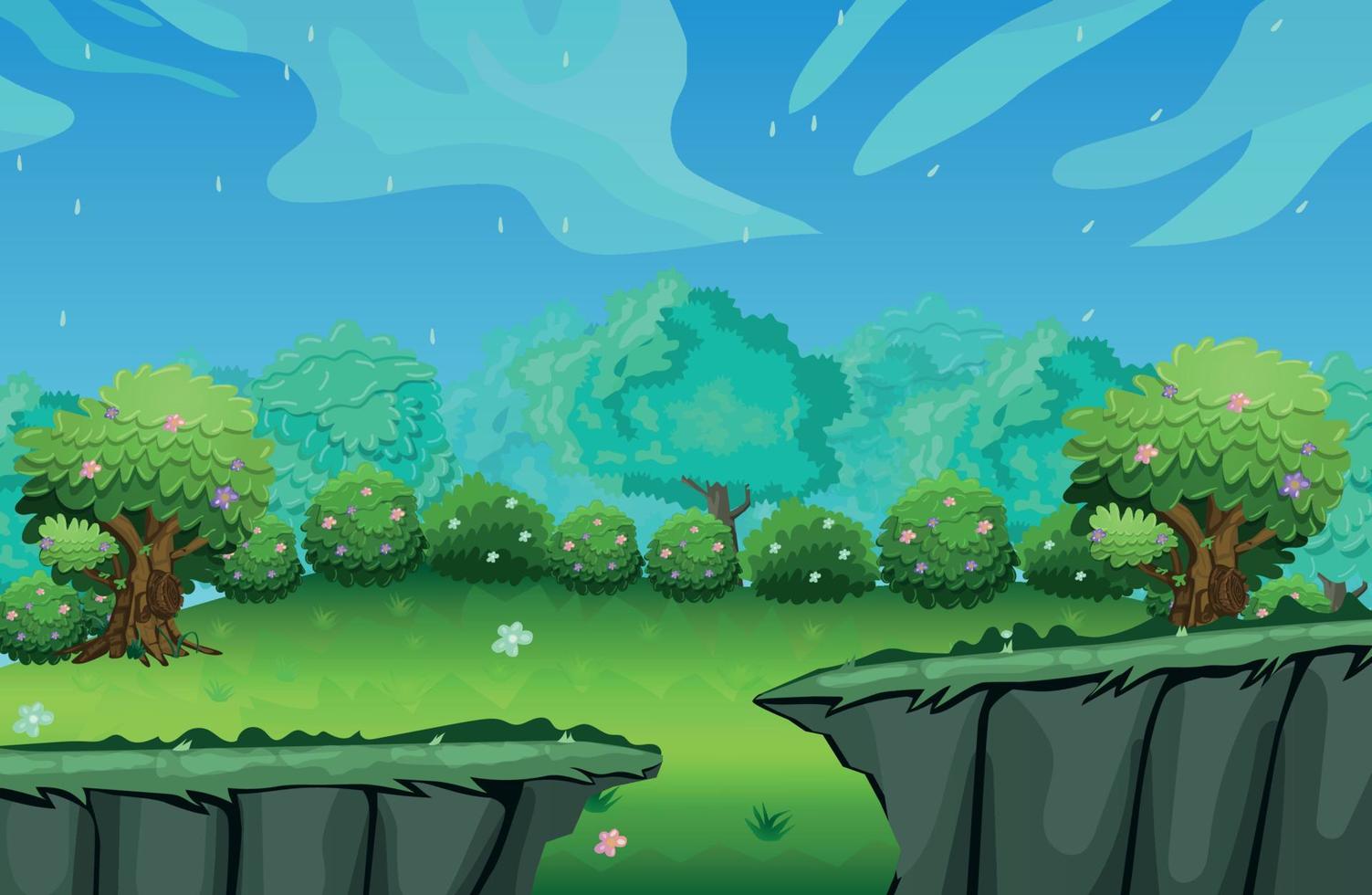 game background cartoon vector , game design nature asset