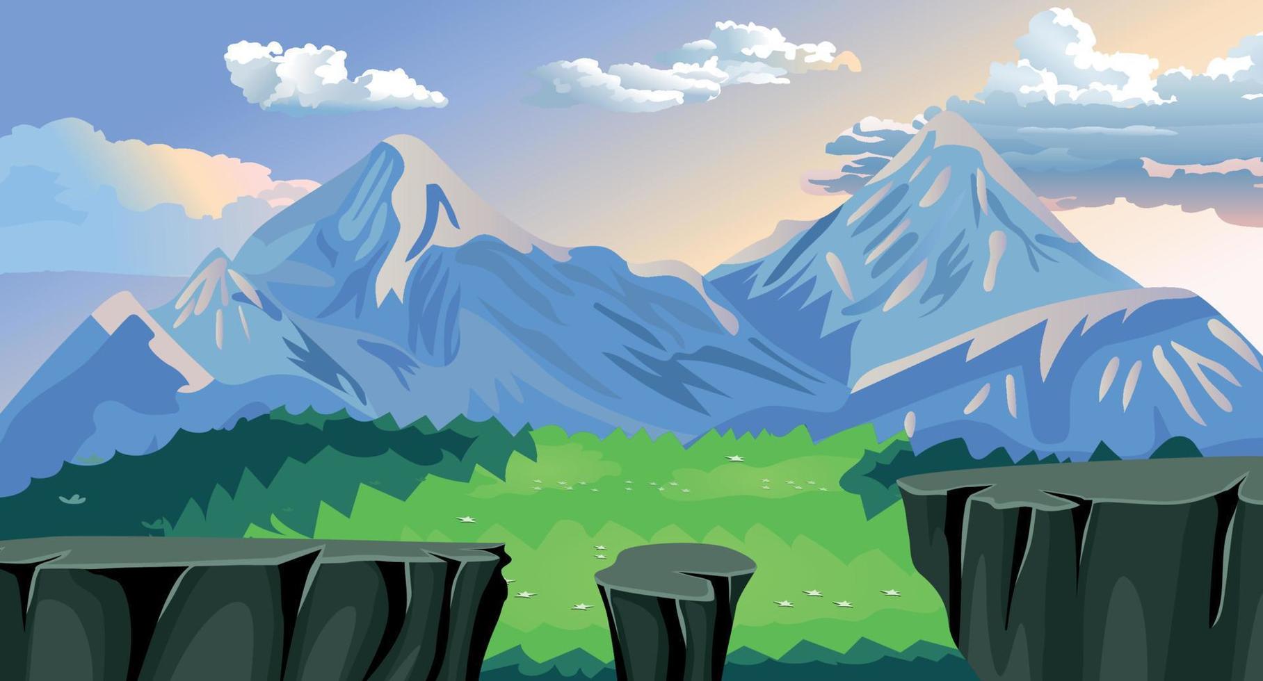 game background cartoon vector , game design nature asset