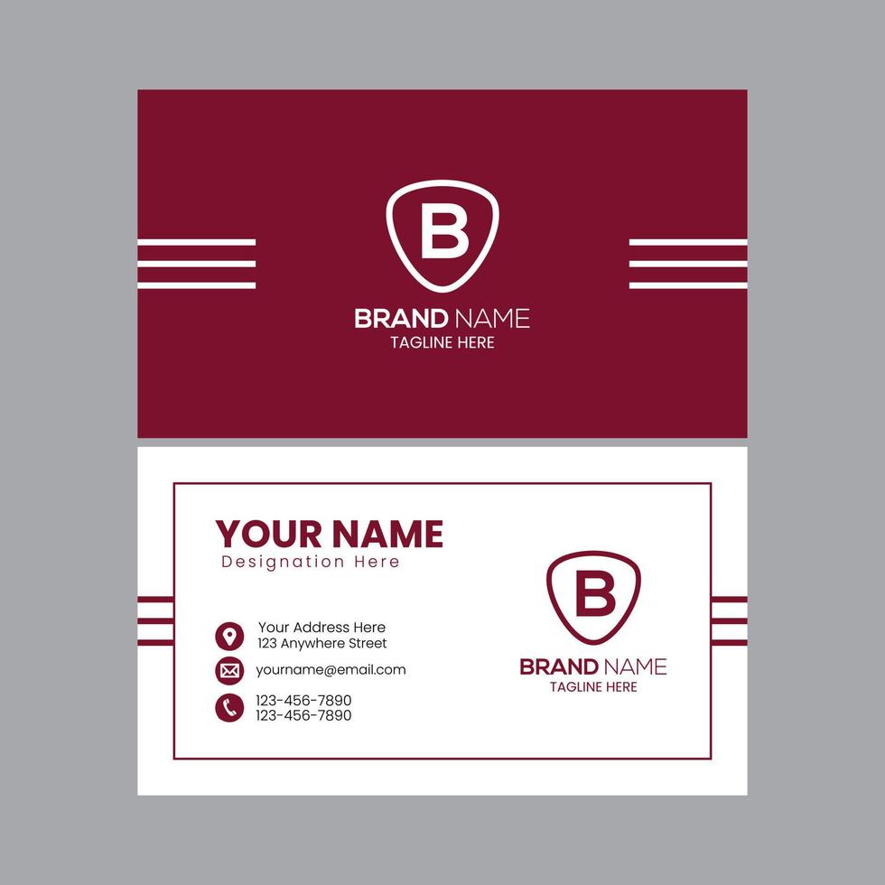 Unique Business Card Template Design. Professional Business Card Template. Colorful Business Card Template. Vector Illustration