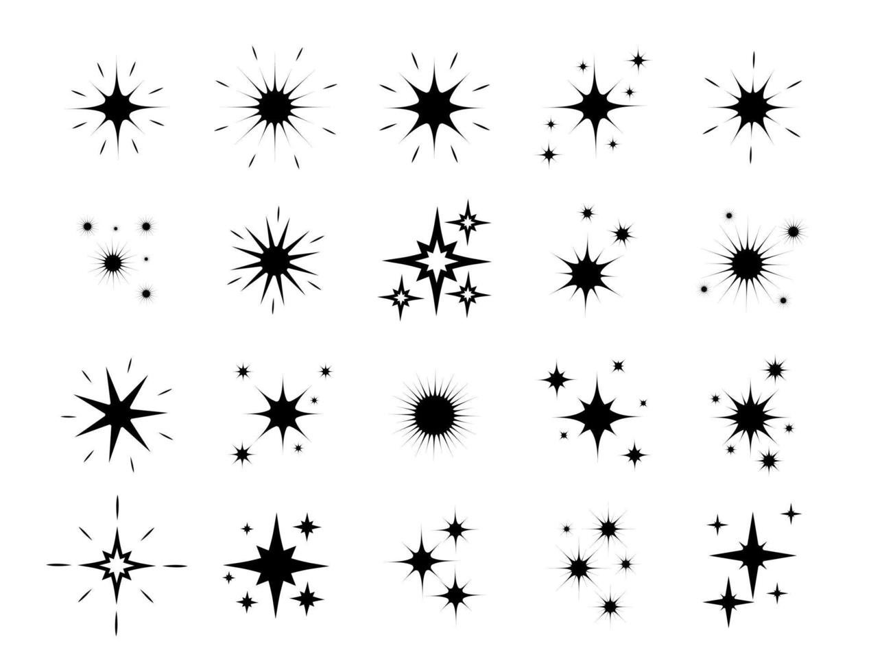 icono de estrella conjunto de iconos de cielo, navidad, favoritos y noche. ilustración vectorial vector