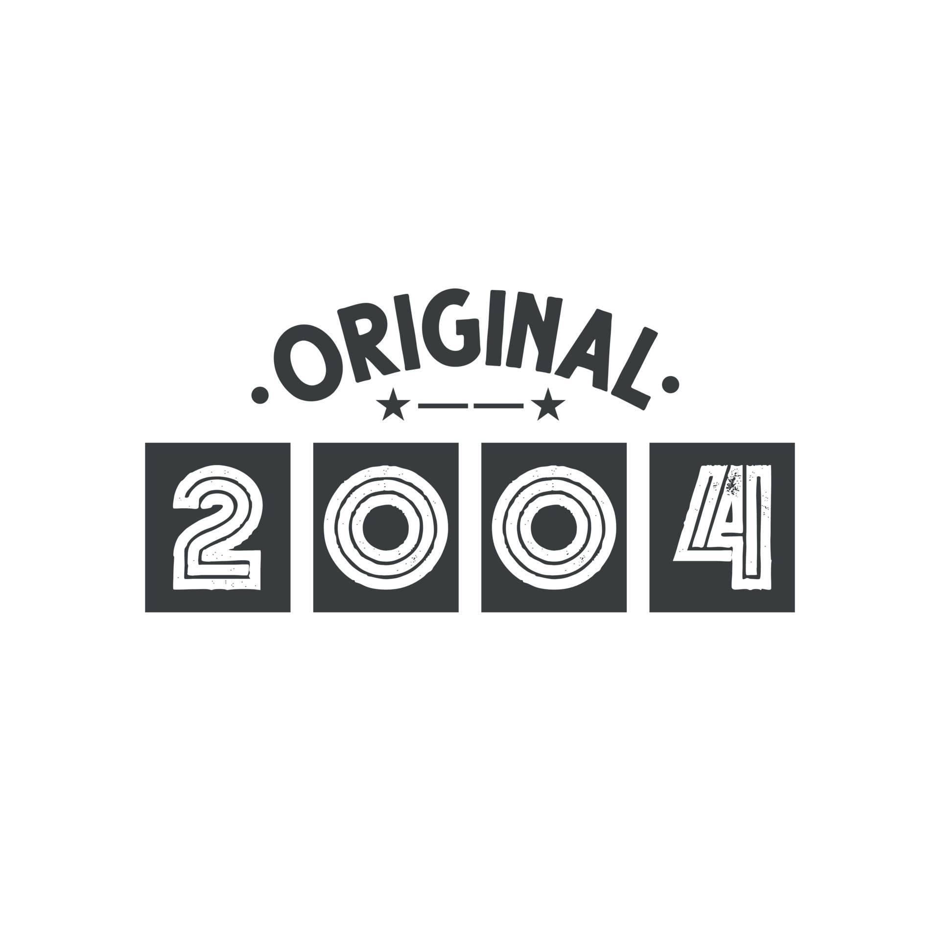 Born in 2004 Vintage Retro Birthday, Original 2004 9676369 Vector Art