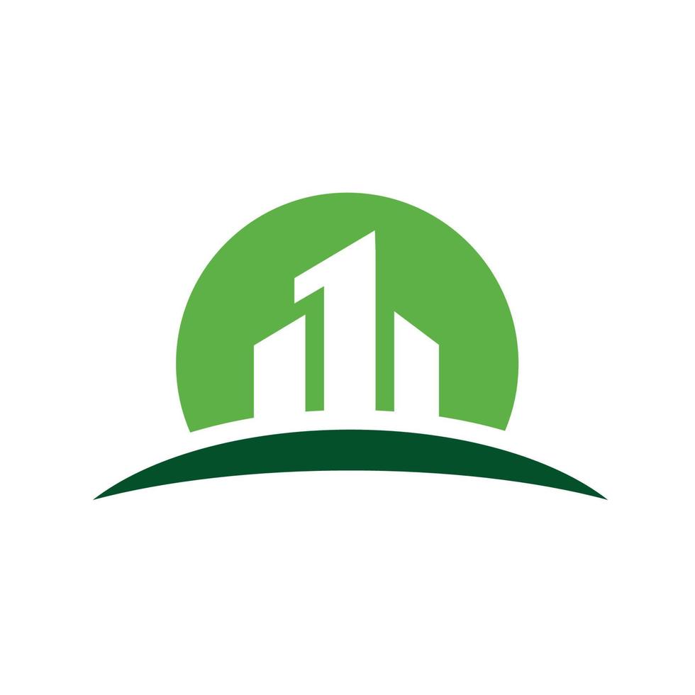 vector de plantilla de diseño de icono de logotipo de construcción de edificio de ciudad