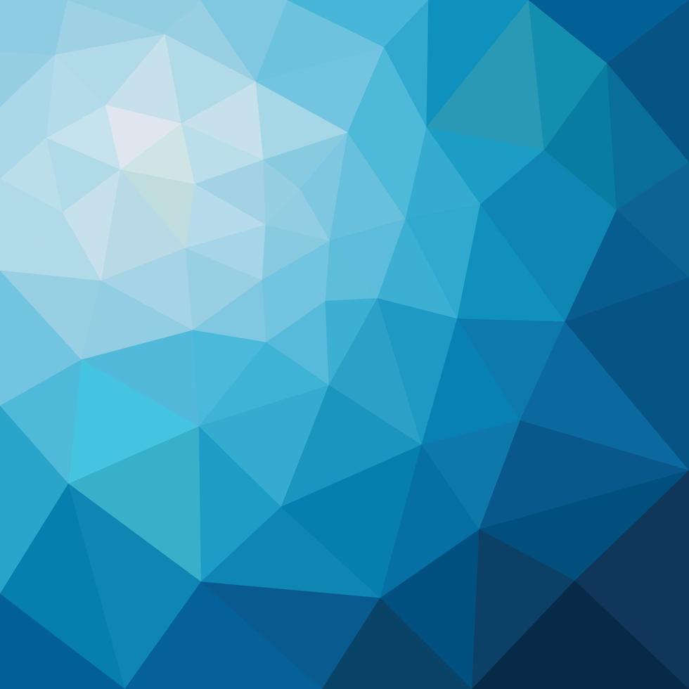 Abstract Triangular Low Poly Blue, Abstract geometric background, vector low poly triangular style