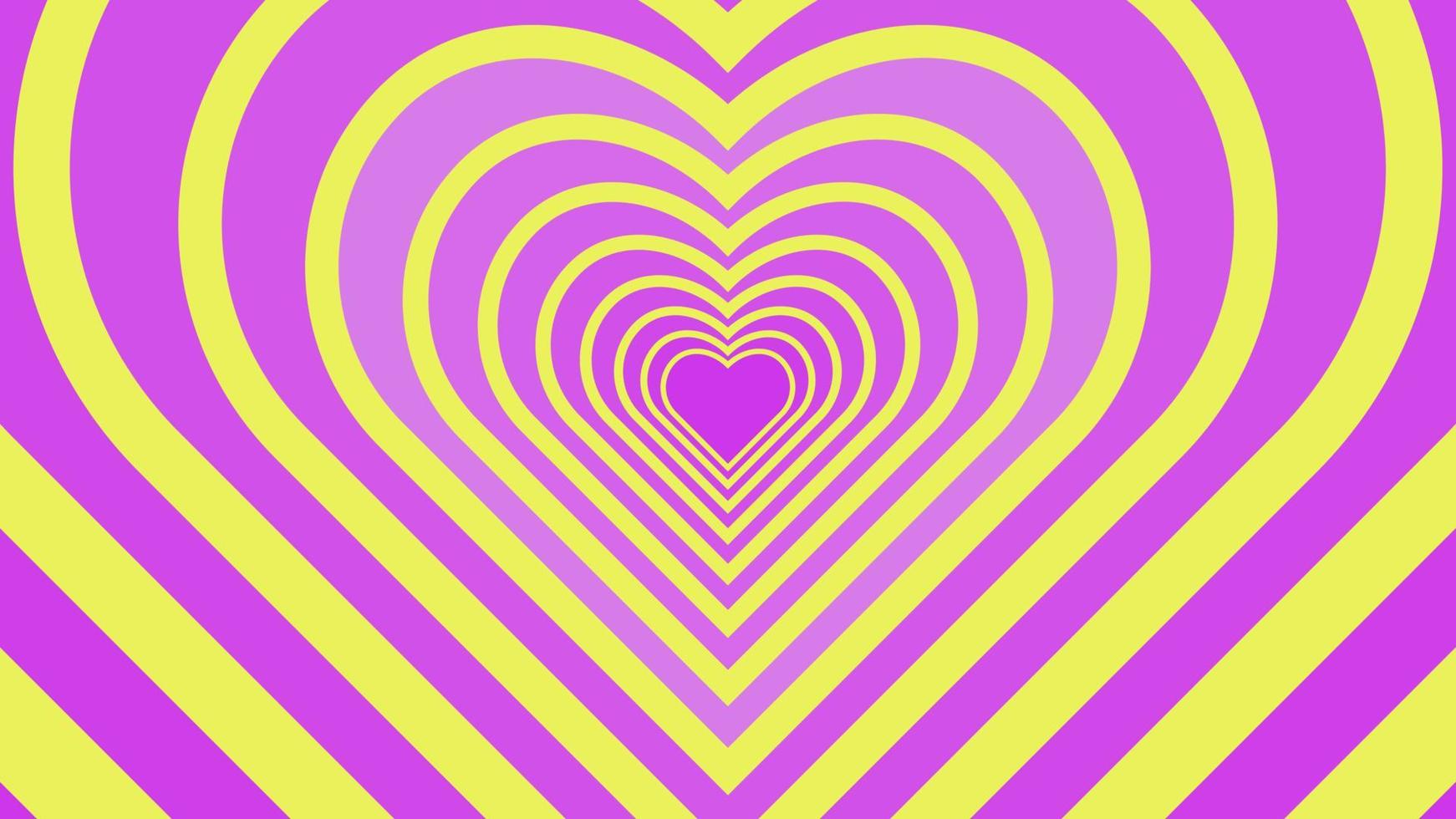 zoom heart Rainbow retro wallpapper in the mood of the psychedelic 70's vector