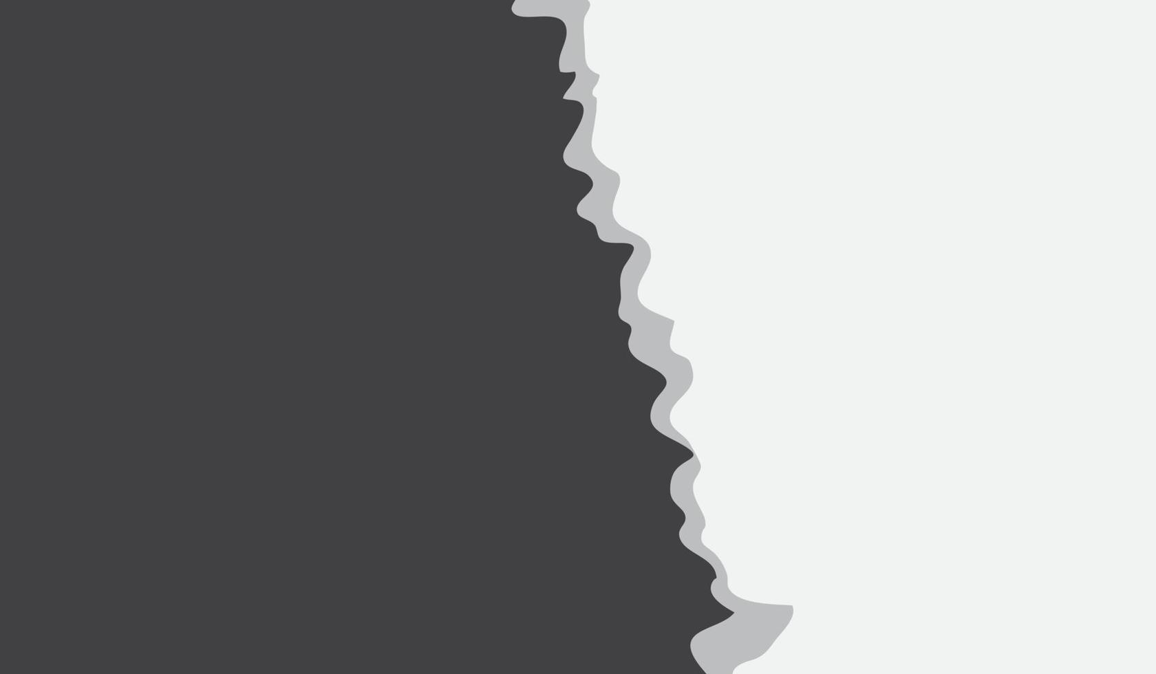 Torn paper edge vector illustration. Teared, ripped photo, sheet or page texture. Collage of 2 images