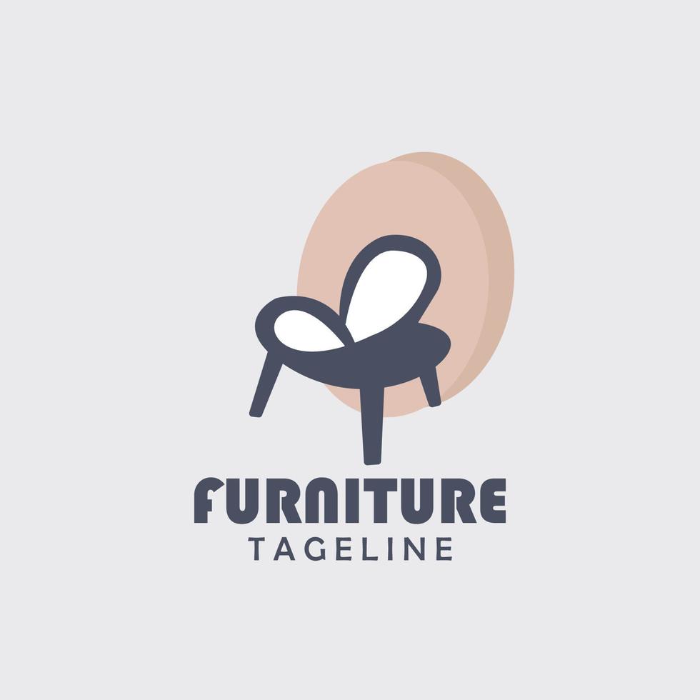 logo muebles imagen icono diseño ilustración vector