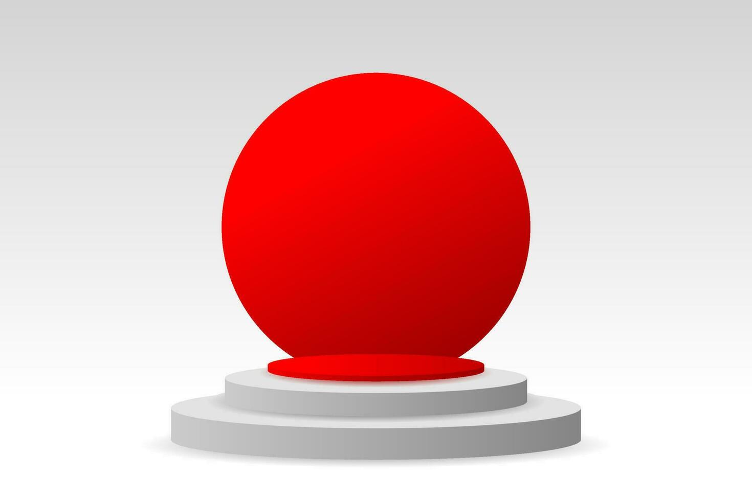 Red podium for product showcase for advertising vector