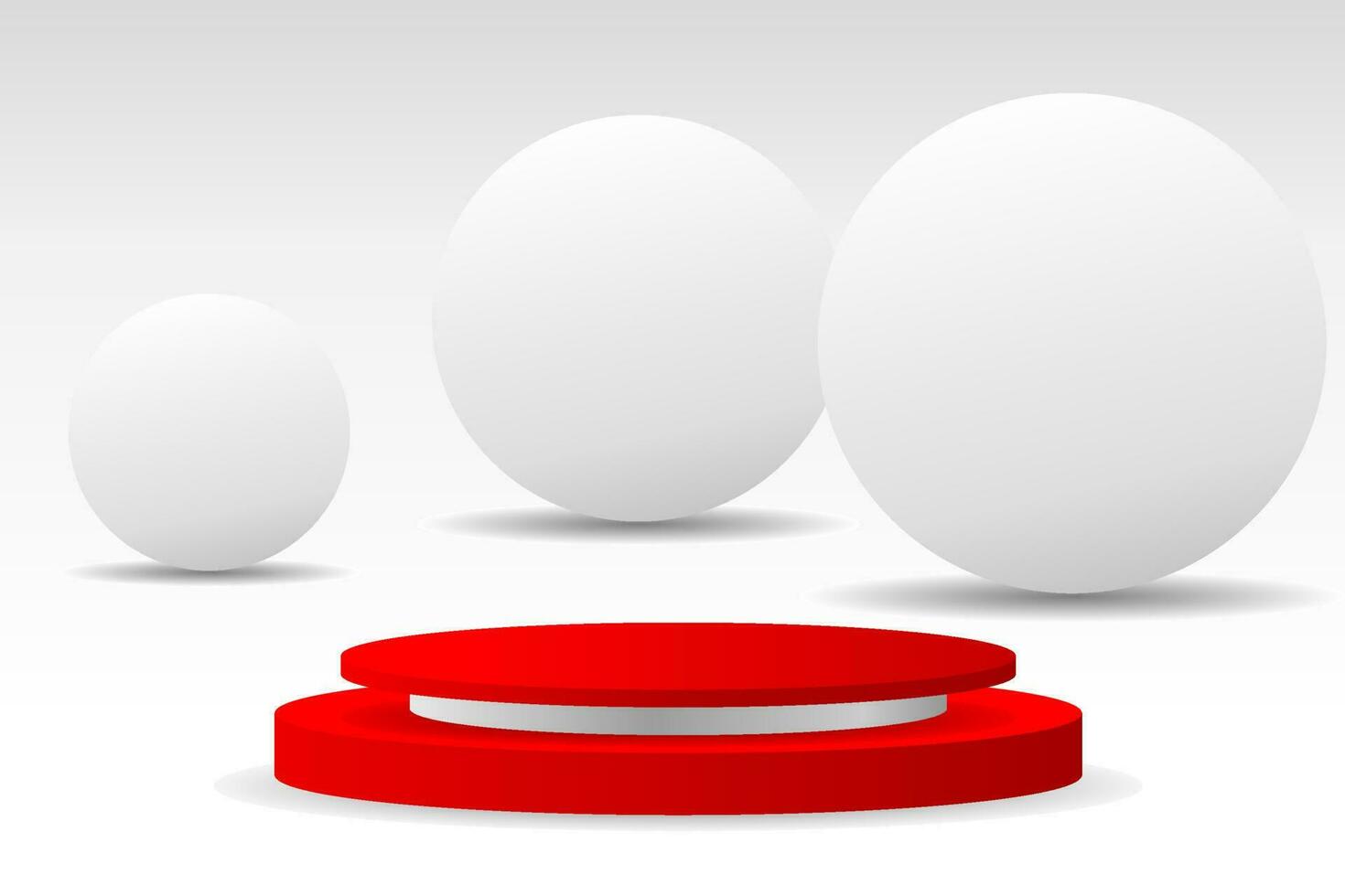 Red podium for product showcase for advertising vector