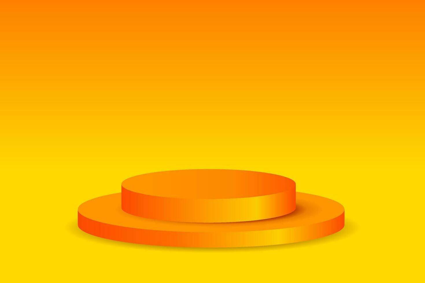 Orange luxury podium for product promotion vector
