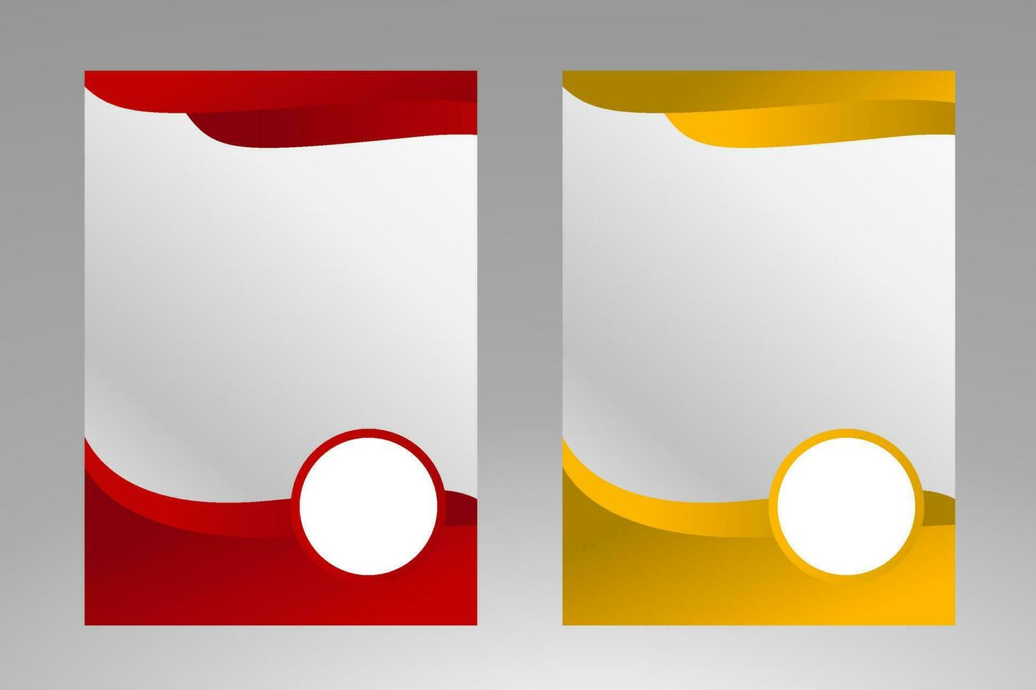 Simple gradient graphic report cover vector