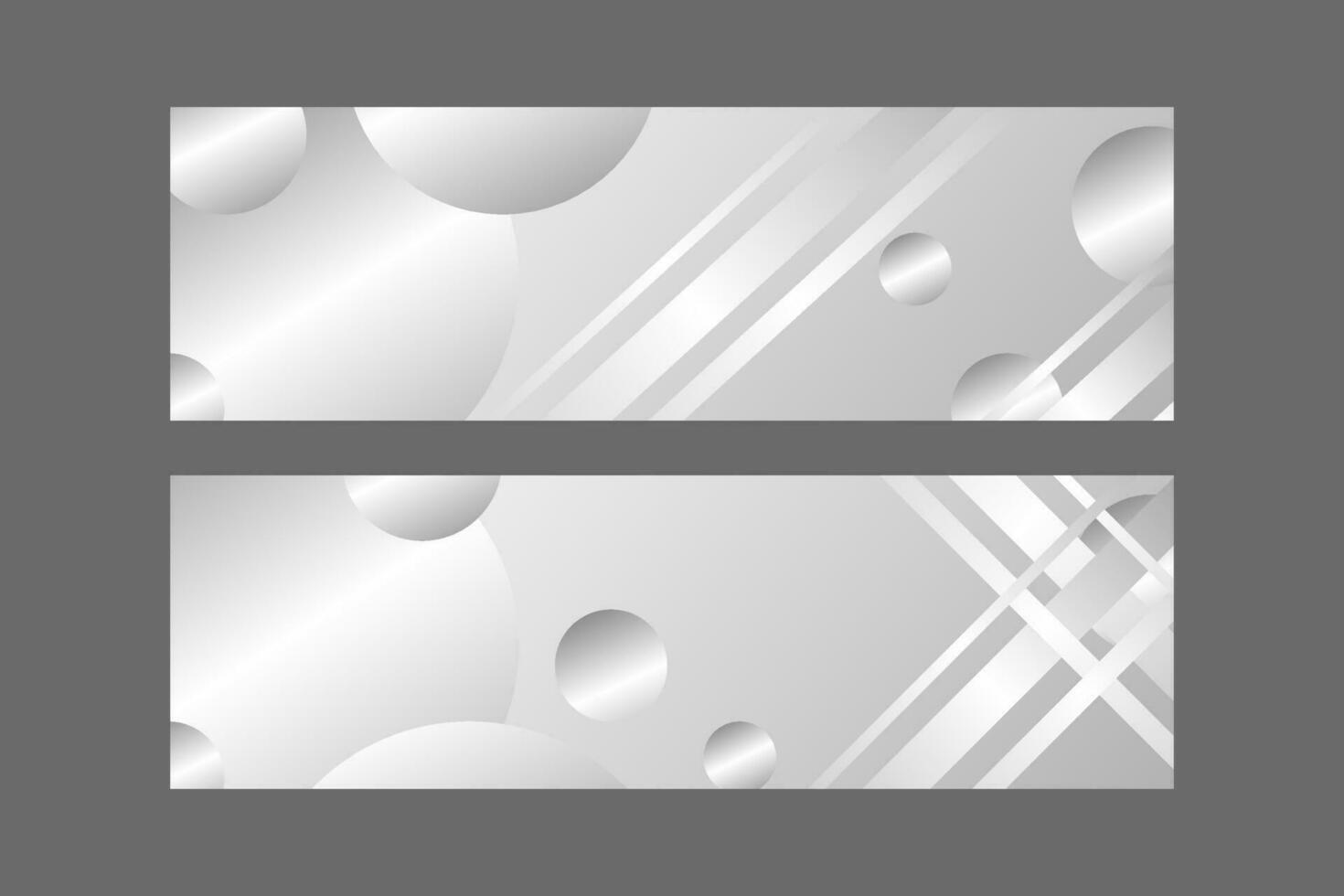 Graphic gradient silver banner for advertising vector