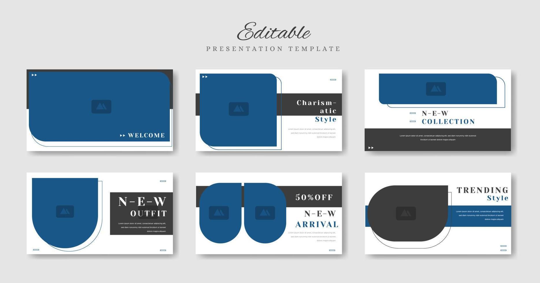 Business presentation template design. Minimalis, modern and keynote vector illustration