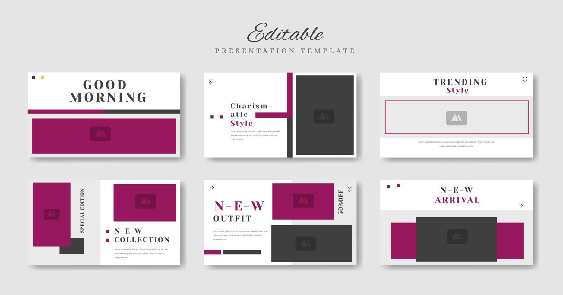 Business presentation template design. Minimalis, modern and keynote vector illustration