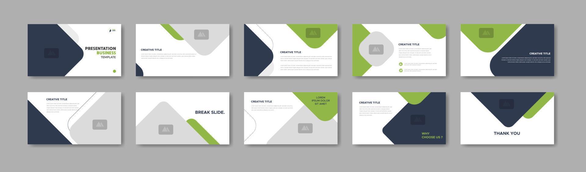 Business presentation template design. Minimalis, modern and keynote vector illustration