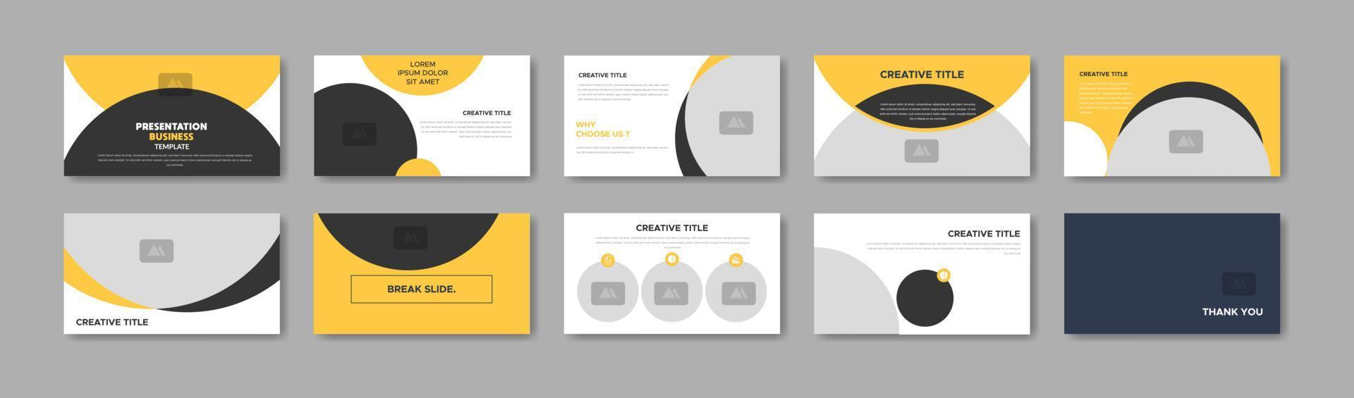 Business presentation template design. Minimalis, modern and keynote vector illustration