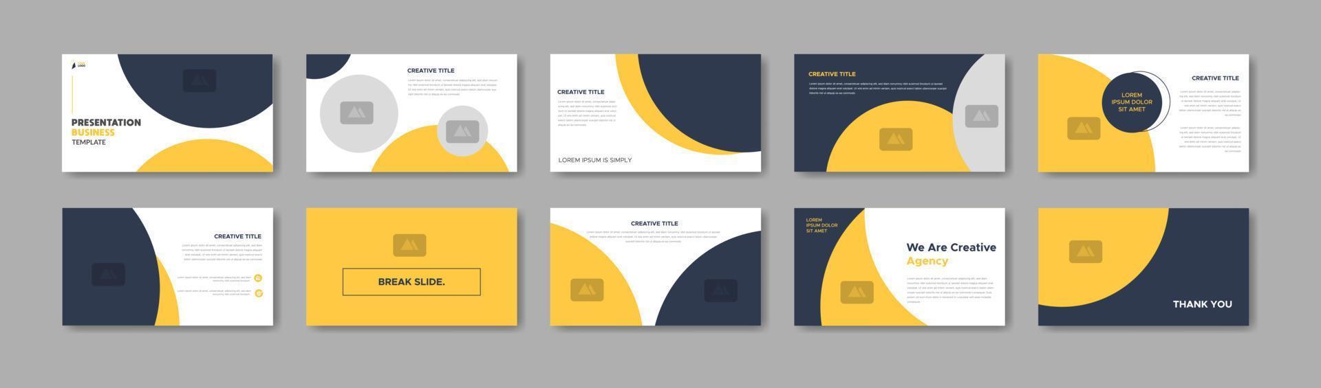 Business presentation template design. Minimalis, modern and keynote vector illustration