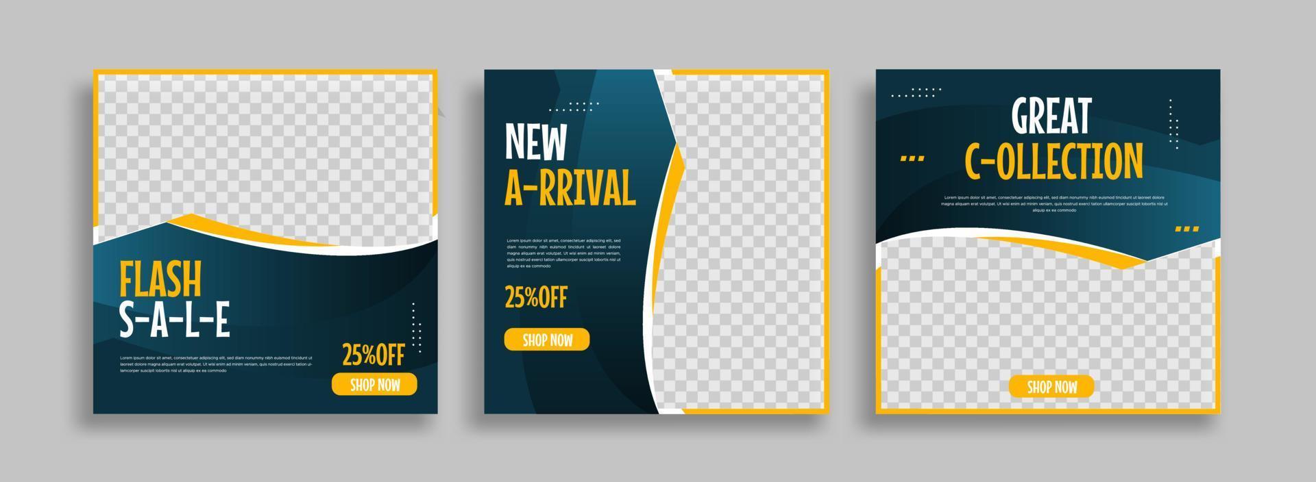 Business social media post template design vector