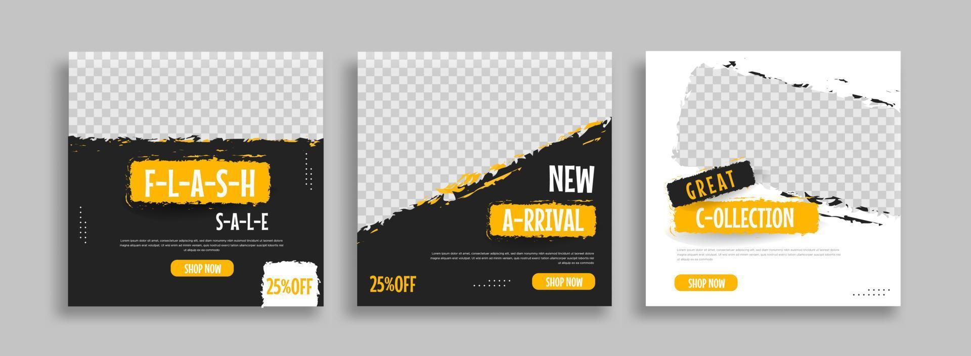 Business social media post template design vector