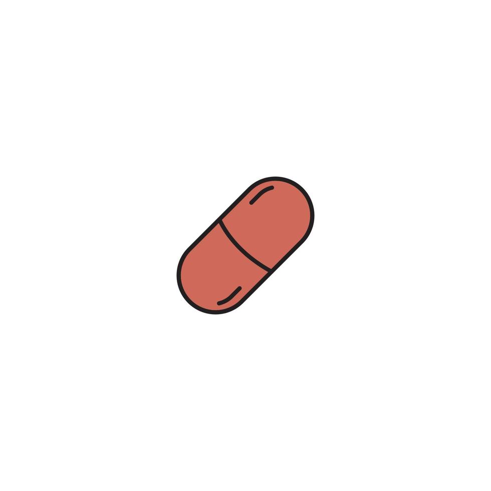 icono de píldora médica. vector