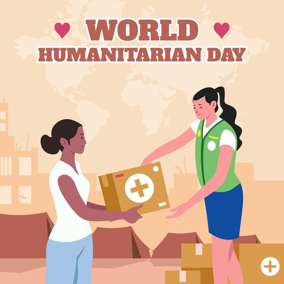 concepto del día mundial humanitario vector