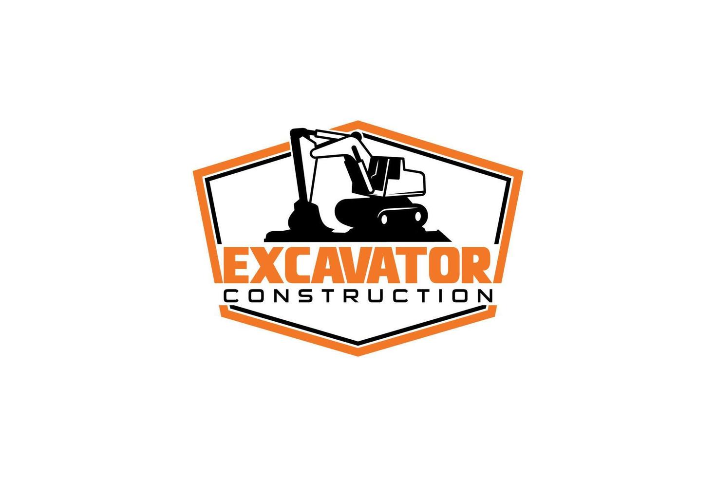 vector de plantilla de logotipo de excavadora. vector de logotipo de equipo pesado para empresa de construcción. ilustración creativa de excavadora para plantilla de logotipo.