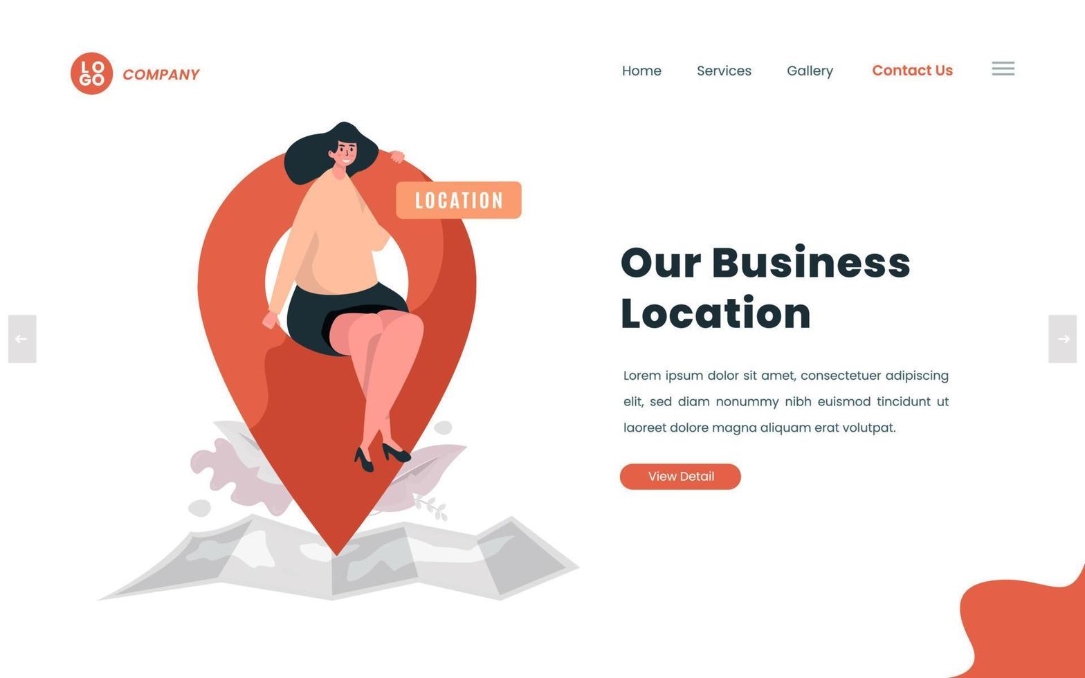 Our business location illustration concept vector