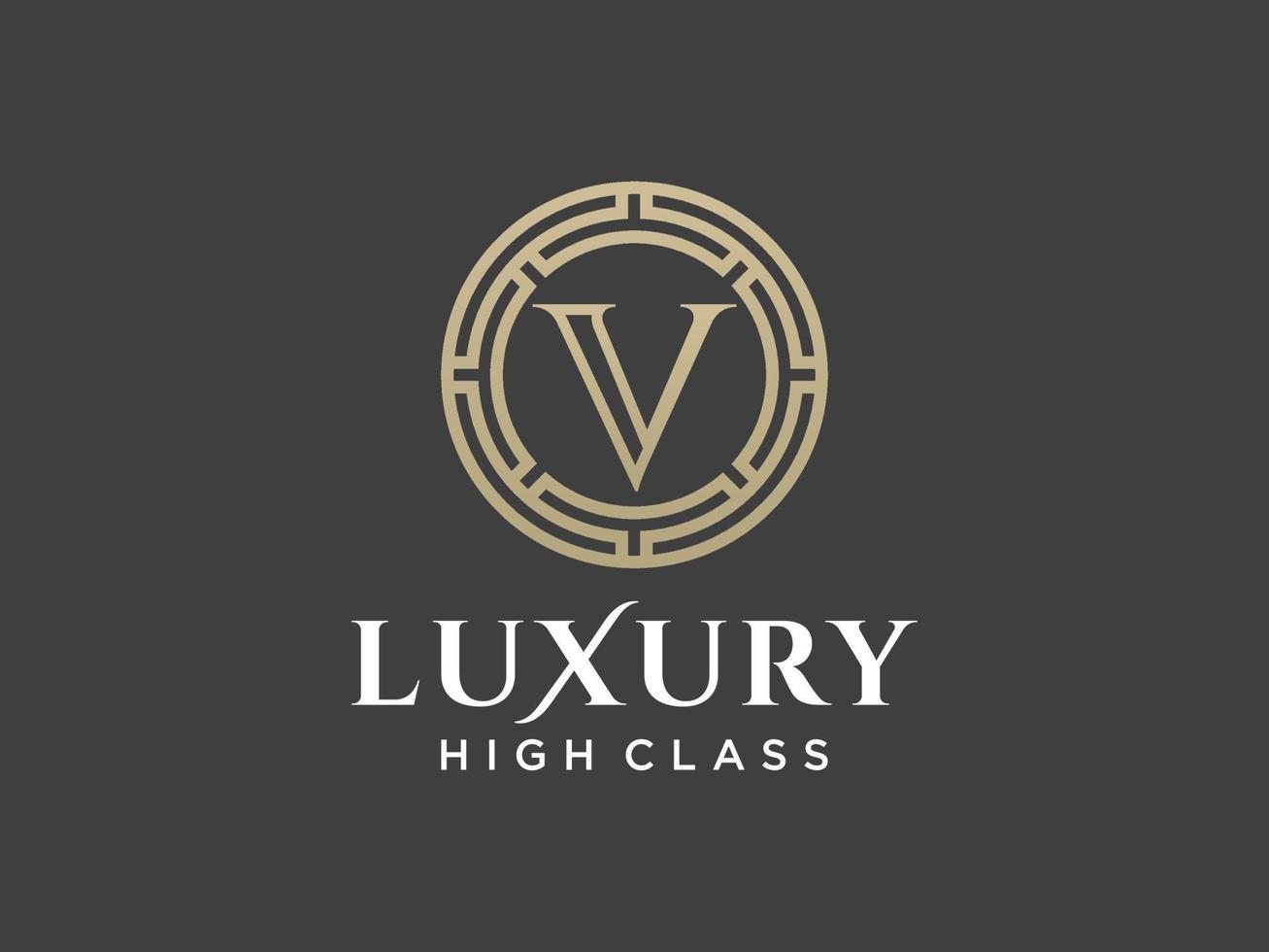 Letter V Antique royal luxury victorian calligraphic logo with ornamental frame. vector