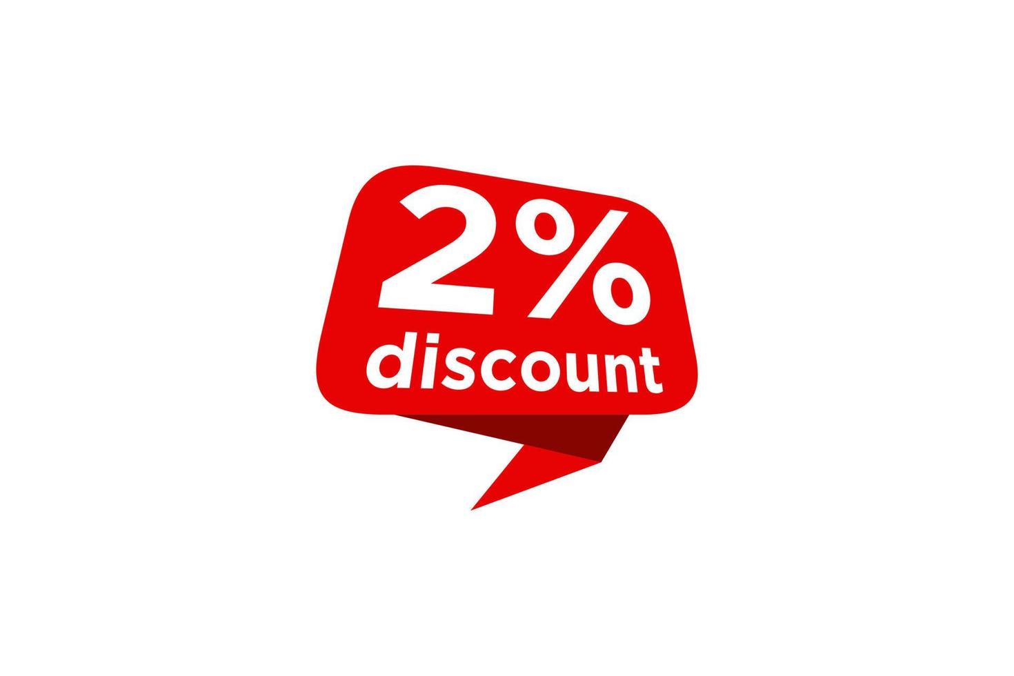 2 discount, Sales Vector badges for Labels, , Stickers, Banners, Tags, Web Stickers, New offer. Discount origami sign banner.