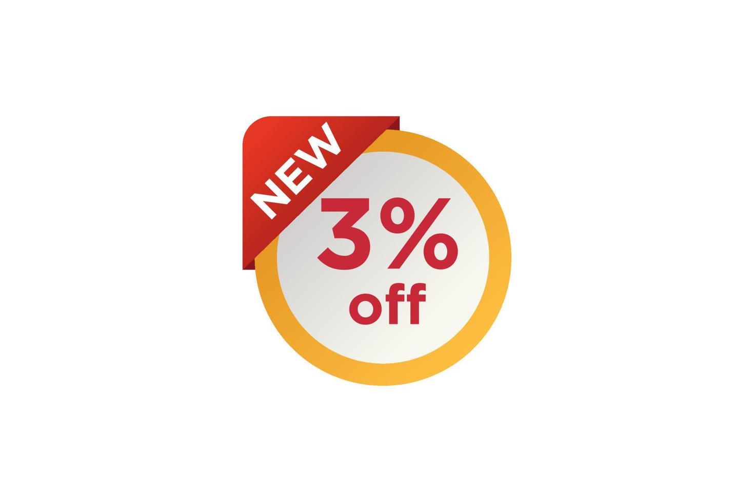 3 discount, Sales Vector badges for Labels, , Stickers, Banners, Tags, Web Stickers, New offer. Discount origami sign banner.