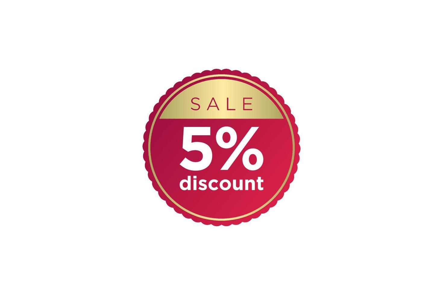 5 discount, Sales Vector badges for Labels, , Stickers, Banners, Tags, Web Stickers, New offer. Discount origami sign banner.