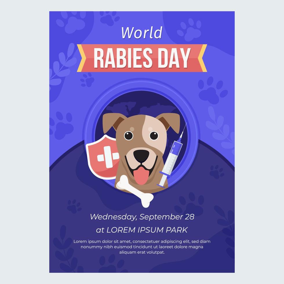 World Rabies Day Poster vector